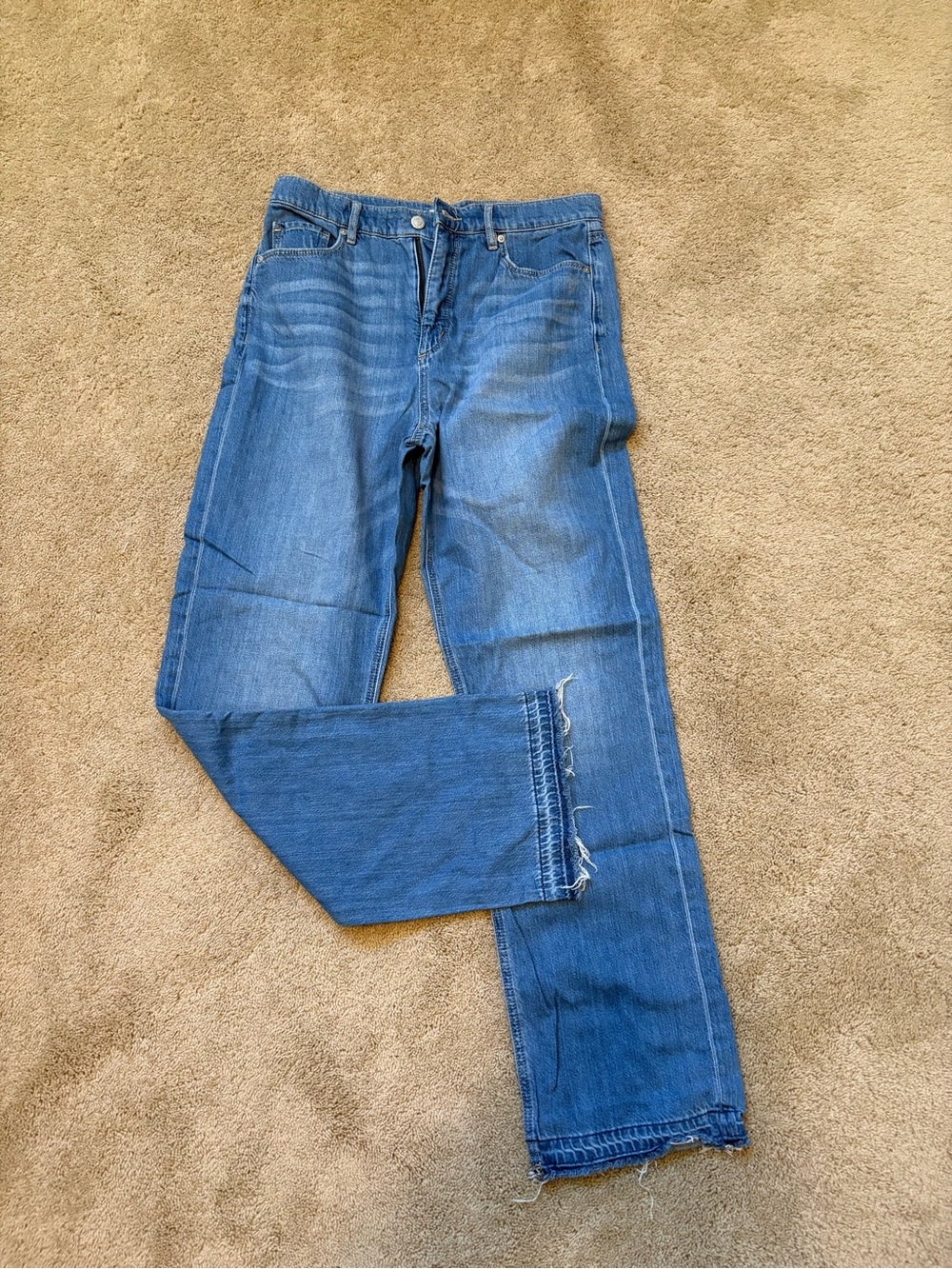 Loft The Relaxed Denim Jeans Straight Leg 28/6